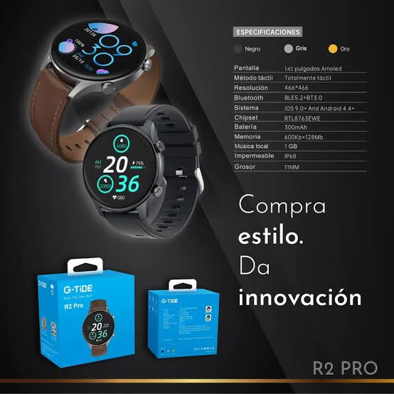 SMARTWATCH R2 PRO PARA CABALLERO SUMERGIBLE
