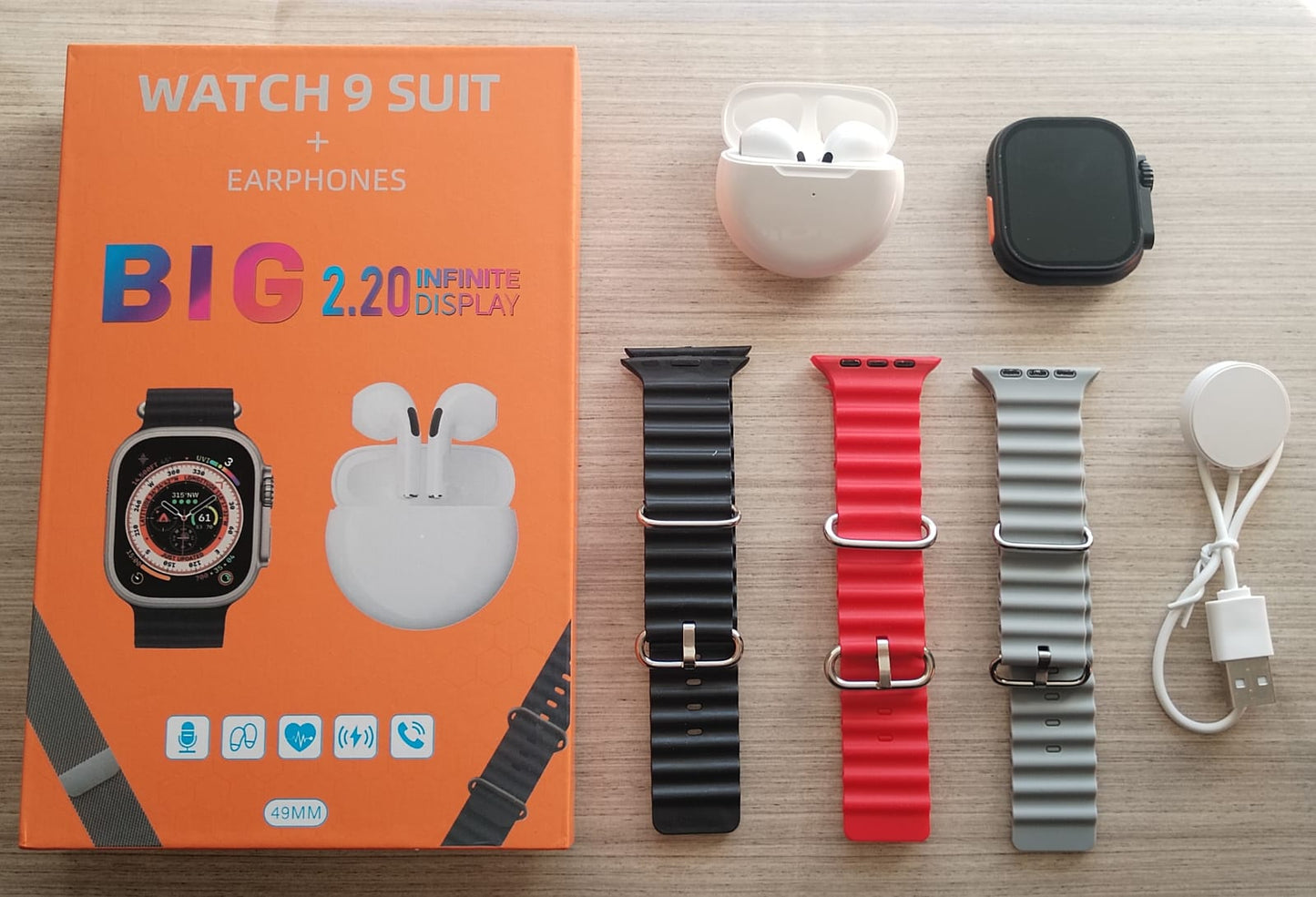 SMARTWATCH 9 SUIT + AUDIFONOS